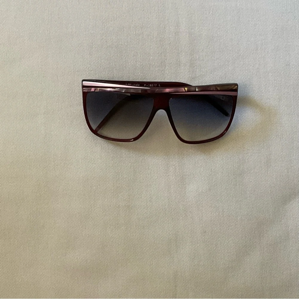 Laura Biagiotti Sunglasses Vintage Burgundy EyeWear Big Made In Italy P18217L